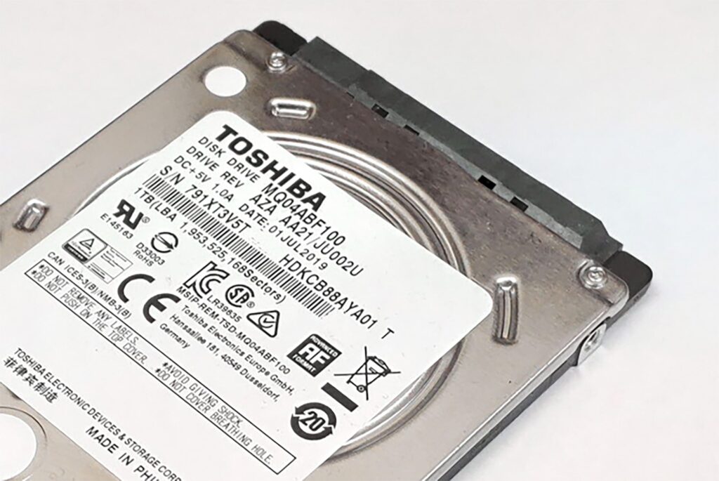 Восстановление информации с жесткого диска Toshiba